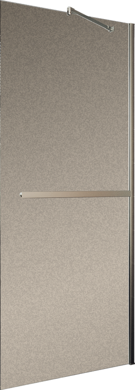 Душевая перегородка Maybahglass MGD-722-5ш 69 см, профиль хром матовый, стекло бронза матовое