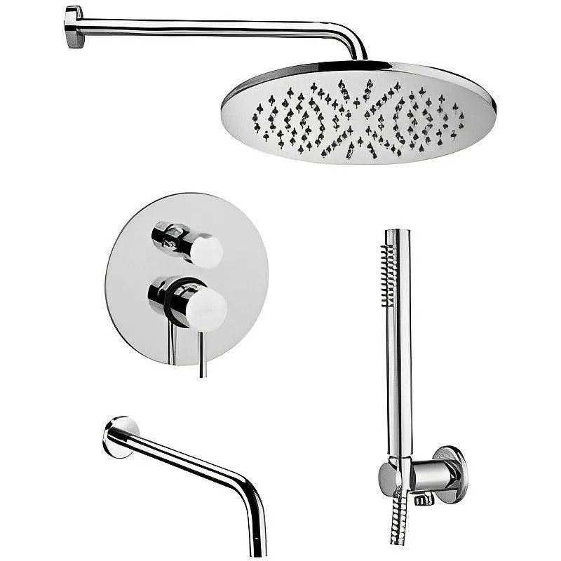 Душевой комплект Paffoni Light KITLIG019CR046 С ВНУТРЕННЕЙ ЧАСТЬЮ, хром