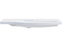 Мебельная раковина KERAMA MARAZZI Riva 100 R накладная, глянцевая белая, полукруглая, фаянс, со скрытым сливом