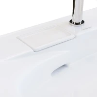 Мебельная раковина KERAMA MARAZZI Riva 100 R накладная, глянцевая белая, полукруглая, фаянс, со скрытым сливом