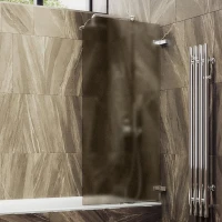 Шторка на ванну Maybahglass MGV-647-4 40 см, профиль хром, стекло бронза матовое