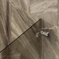 Шторка на ванну Maybahglass MGV-647-4 40 см, профиль хром, стекло бронза матовое