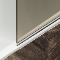Шторка на ванну Maybahglass MGV-647-4 40 см, профиль хром, стекло бронза матовое