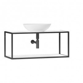 Тумба под умывальник Аляска НП 100 Белый глянцевый (1)