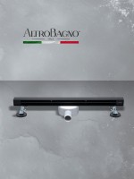 Душевой трап (лоток) AltroBagno Trave AltroBagnoTrave071217MB 60 см, решетка матовая черная, с сифоном