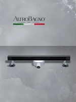 Душевой трап (лоток) AltroBagno Trave AltroBagnoTrave071217MB 60 см, решетка матовая черная, с сифоном