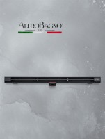 Душевой трап (лоток) AltroBagno Trave AltroBagnoTrave071217MB 60 см, решетка матовая черная, с сифоном