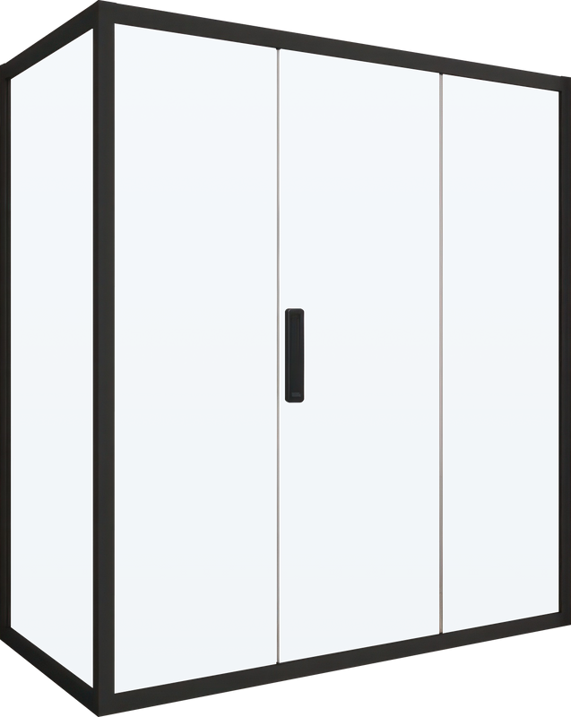 Душевой уголок Kubele DE019 R3-CLN-BLMT 140х100 см, профиль матовый черный