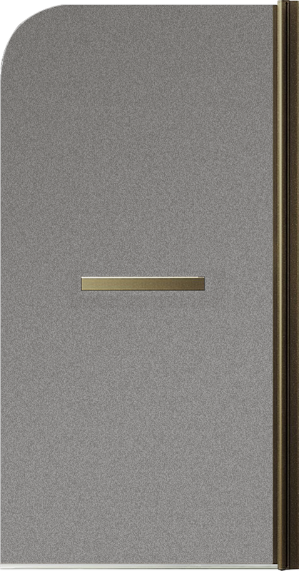 Шторка на ванну Maybahglass MGV-780-2 60x140, профиль бронза, стекло матовый графит