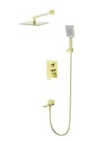 Душевой комплект Wonzon & Woghand WW-88939011-BG С ВНУТРЕННЕЙ ЧАСТЬЮ, брашированное золото