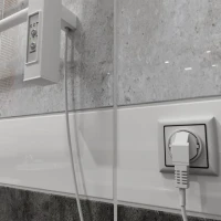 Полотенцесушитель электрический Altasan Каталея СП5080БМ 80x50 см, подключение справа, слева, матовый белый, лесенка, из стали