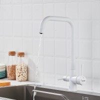 Смеситель для кухни с подключением фильтра Shevanik S528C, белый Смеситель для кухни с подключением фильтра Shevanik S528C, белый