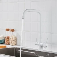 Смеситель для кухни с подключением фильтра Shevanik S528C, белый Смеситель для кухни с подключением фильтра Shevanik S528C, белый