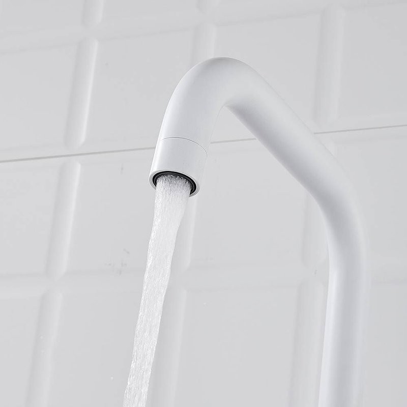 Смеситель для кухни с подключением фильтра Shevanik S528C, белый