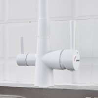 Смеситель для кухни с подключением фильтра Shevanik S528C, белый Смеситель для кухни с подключением фильтра Shevanik S528C, белый