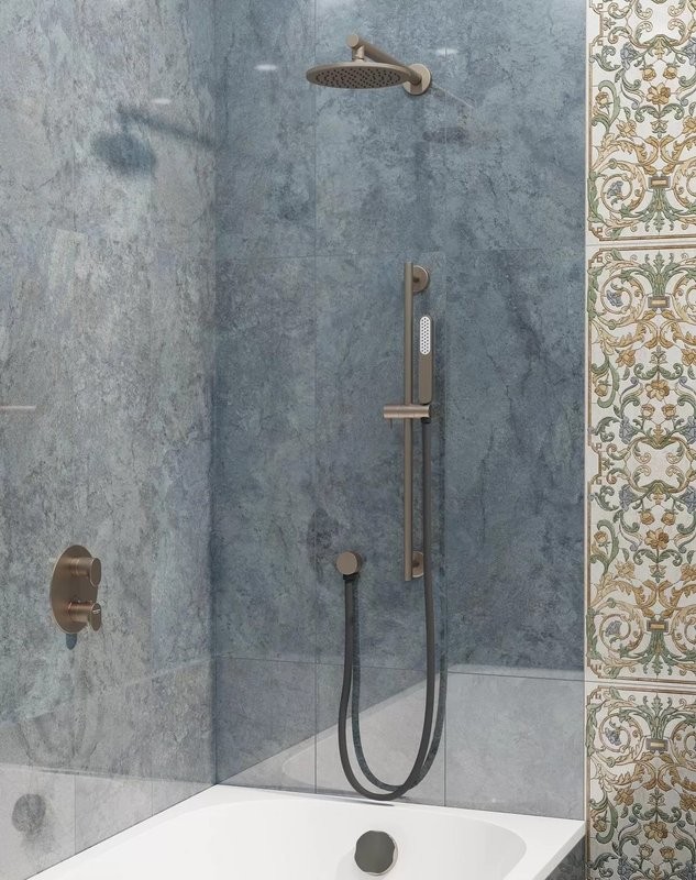 Термостатический смеситель встраиваемый KERAMA MARAZZI Ole 67638EKM.M0.071 С ВНУТРЕННЕЙ ЧАСТЬЮ, матовый черный