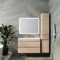 Мебель для ванной комнаты Style Line Атлантика 100 Люкс Plus, подвесная, ясень перламутр