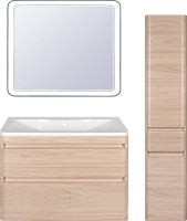 Мебель для ванной комнаты Style Line Атлантика 100 Люкс Plus, подвесная, ясень перламутр