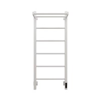 Полотенцесушитель электрический Grota App 430х1000 RAL9016 EL 100x45 см, подключение справа, слева, скрытое подключение справа, матовый белый, лесенка, из стали, с полкой