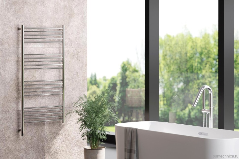 Полотенцесушитель электрический Сунержа Богема 3.1 00-6004-1260 130x65 см, подключение слева, без покрытия, лесенка