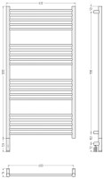Полотенцесушитель электрический Сунержа Богема 3.1 00-6004-1260 130x65 см, подключение слева, без покрытия, лесенка