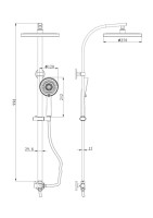 Душевая стойка Olive'S KDC05 хром