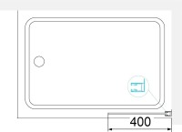 Шторка на ванну RGW Screens SC-056-8-B 40 см, профиль черный, стекло прозрачное