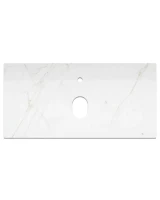 Тумба с раковиной La Fenice Terra Twin 100 подвесная, bianca, столешница белый мрамор, раковина белая матовая