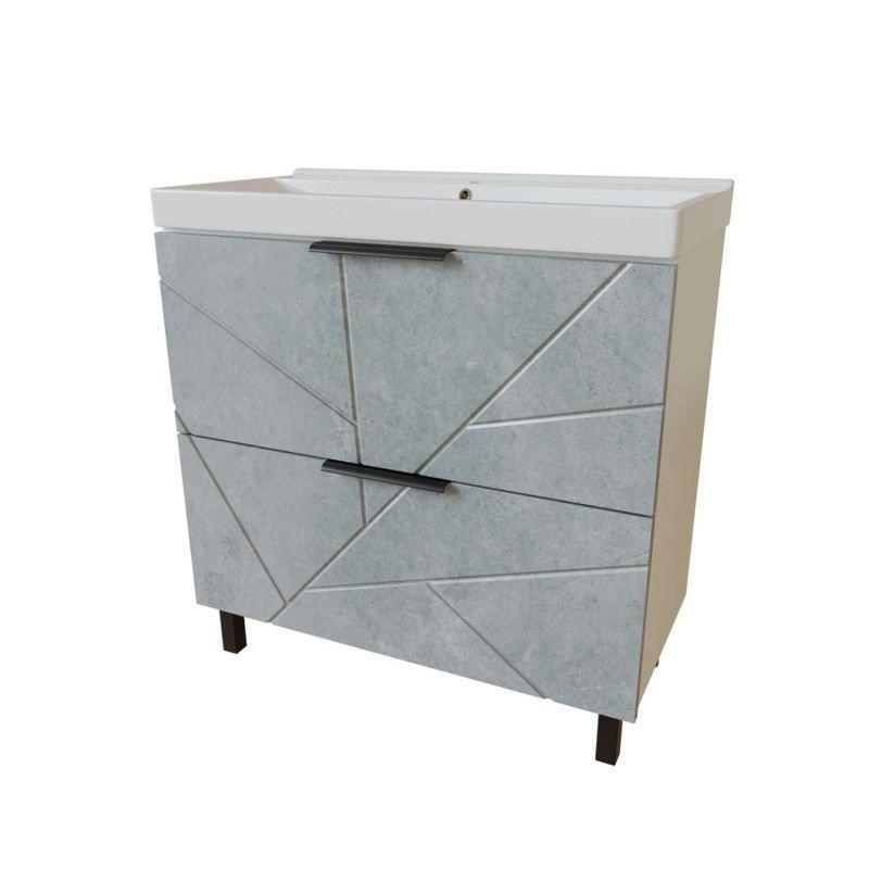 Тумба д/ванной "Гранд-70" Бетон под раковину Марго-70 (MIXLINE) (ПВХ) НОВИНКА