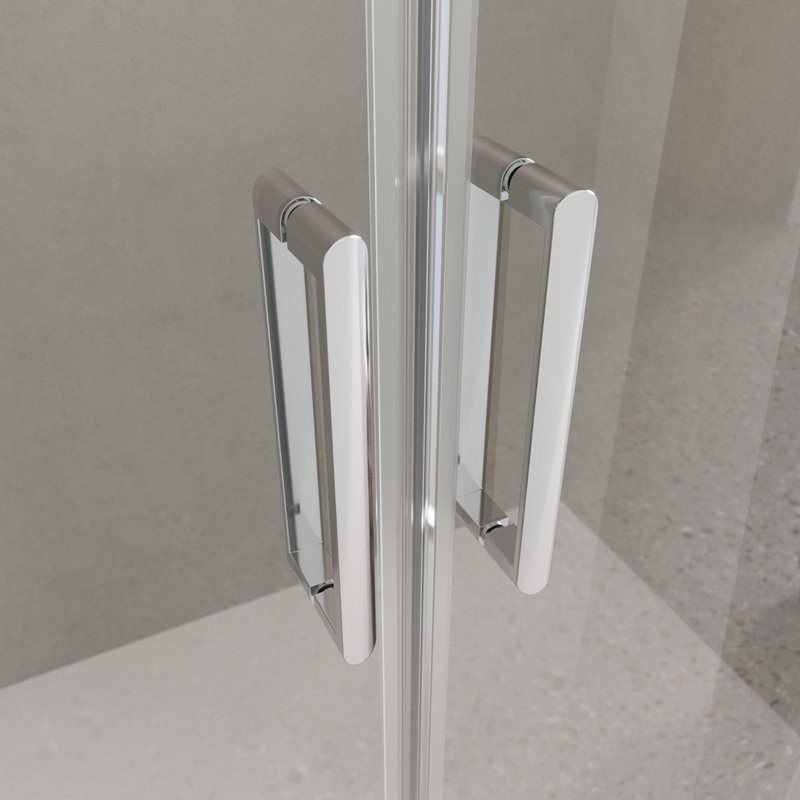 Душевая дверь в нишу BelBagno Luce BF-2-140-C-Cr профиль хром, стекло прозрачное