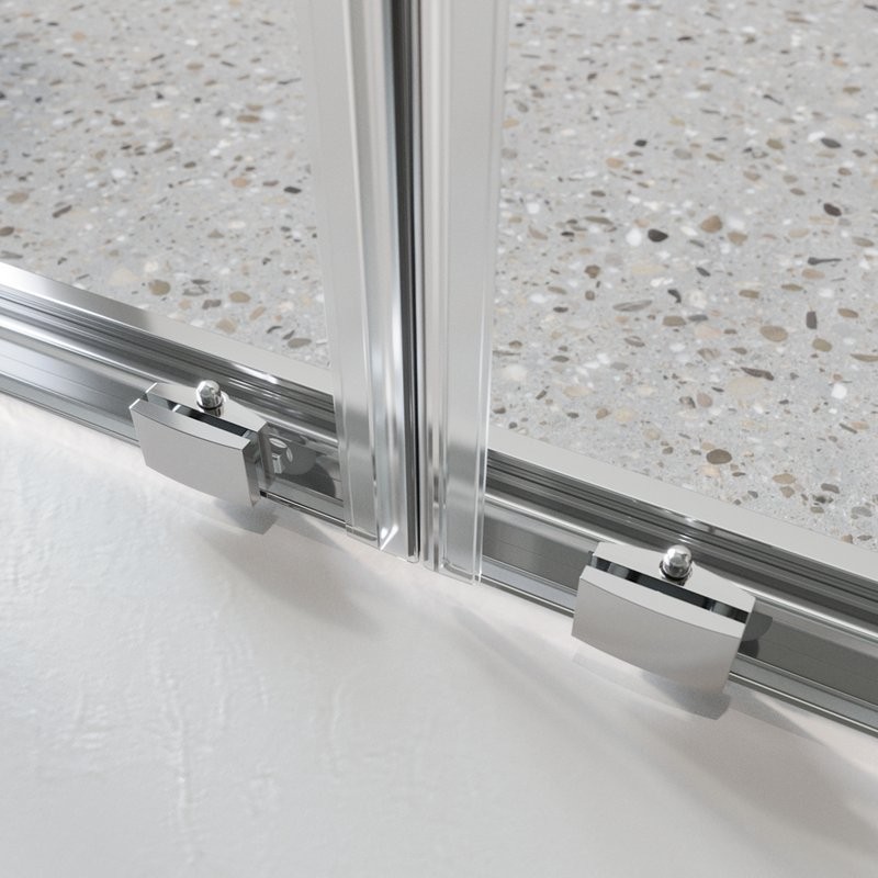 Душевая дверь в нишу BelBagno Luce BF-2-140-C-Cr профиль хром, стекло прозрачное