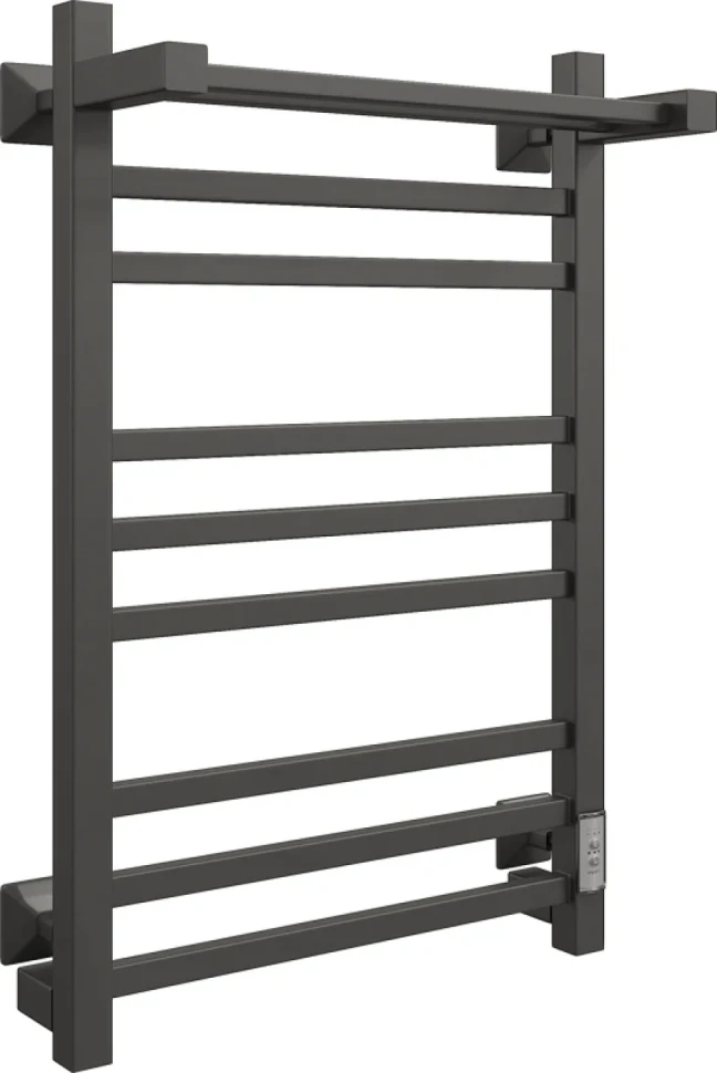 Полотенцесушитель электрический EWRIKA Пенелопа КВ 80х50, с полкой, черный