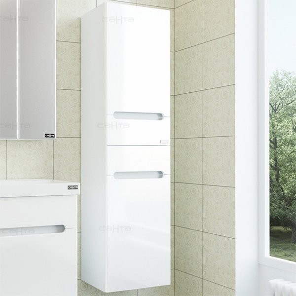 Шкаф пенал для ванной СаНта Лондон 40 подвесной