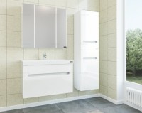 Шкаф пенал для ванной СаНта Лондон 40 подвесной