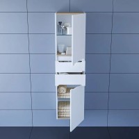 Шкаф пенал для ванной СаНта Лондон 40 подвесной