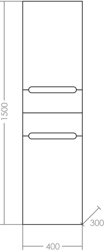 Шкаф пенал для ванной СаНта Лондон 40 подвесной