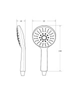 Душевая лейка Cezares Czr CZR-D3F1-GM оружейная сталь