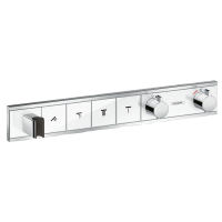 Термостатический смеситель встраиваемый Hansgrohe RainSelect 15357400 С ВНУТРЕННЕЙ ЧАСТЬЮ, белый, хром