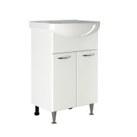 Тумба с раковиной Mixline Алан 60 глянцевая белая