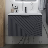 Тумба с раковиной Grossman Блисс 100 матовый графит