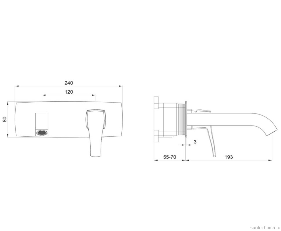Смеситель для раковины Wonzon & Woghand Flex WW-88869072-CR С ВНУТРЕННЕЙ ЧАСТЬЮ, хром