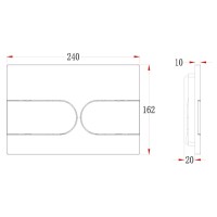 Кнопка смыва для унитаза Veconi Flush V6 пластик, цвет хром глянец