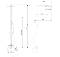 Душевая стойка Abber Daheim AF8220BL матовая черная