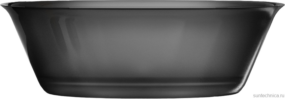 Акриловая ванна Abber Kristall AT9707 Onyx 170x75 см, отдельностоящая, черная, овальная, с донным клапаном
