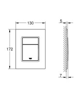 Кнопка смыва для унитаза Grohe 37535SH0 цвет альпин-белый