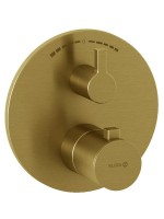 Термостатический смеситель встраиваемый Kludi Nova Fonte 20810N015 С ВНУТРЕННЕЙ ЧАСТЬЮ 88022, брашированное золото PVD