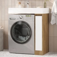 Тумба с раковиной AQUATON Лондри 20 дуб кантри, белый