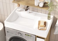 Тумба с раковиной AQUATON Лондри 20 дуб кантри, белый