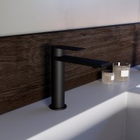 Смеситель для раковины Vincea Vogue SS VBF-2VS1MB матовый черный Смеситель для раковины Vincea Vogue SS VBF-2VS1MB матовый черный