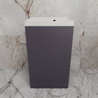 Тумба под раковину без столешницы Style Line Моно 50 напольная, графит нубук